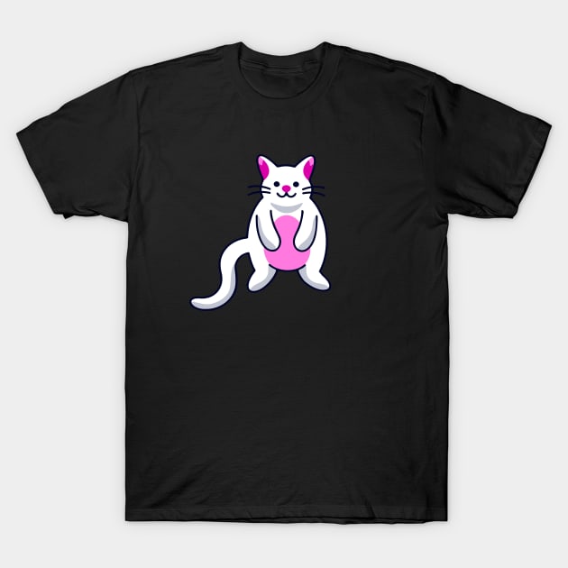 Funny Cat Cartoon Cute Kitten Pet T-Shirt by Foxxy Merch